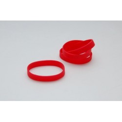 PULSERA DE SILICONA 55mm ROJA SIN PERSONALIZACIÓN PK 100 UDS