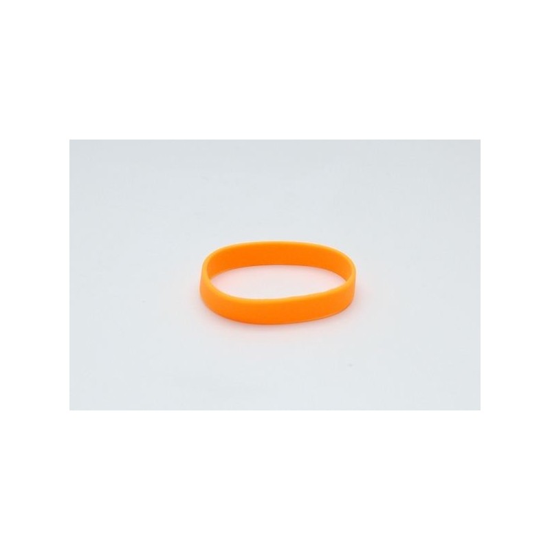 PULSERA DE SILICONA 55mm NARANJA SIN PERSONALIZACIÓN PK 100 UDS