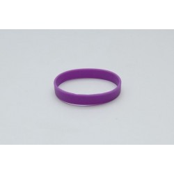 PULSERA DE SILICONA 55mm MORADA SIN PERSONALIZACIÓN PK 100 UDS