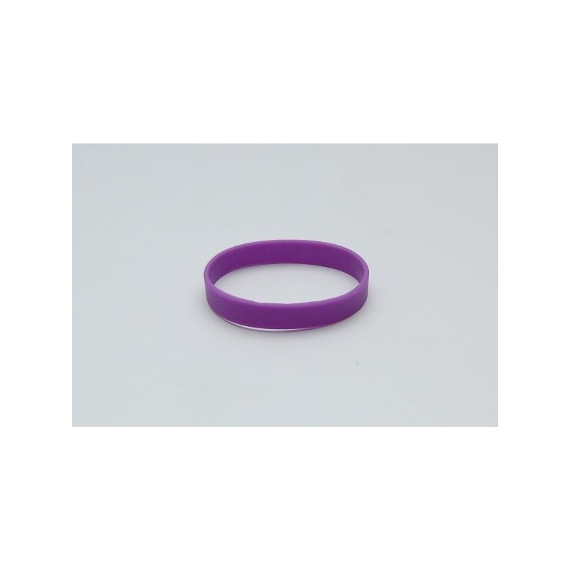 PULSERA DE SILICONA 55mm MORADA SIN PERSONALIZACIÓN PK 100 UDS