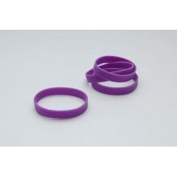 PULSERA DE SILICONA 55mm MORADA SIN PERSONALIZACIÓN PK 100 UDS