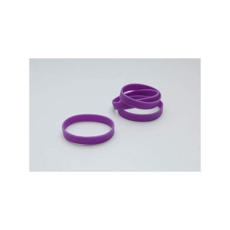 PULSERA DE SILICONA 55mm MORADA SIN PERSONALIZACIÓN PK 100 UDS