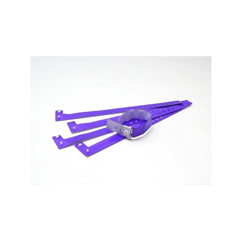 BRAZALETE DE VINILO BRILLO COLOR MORADO TIPO \"L\" PK 100 UDS