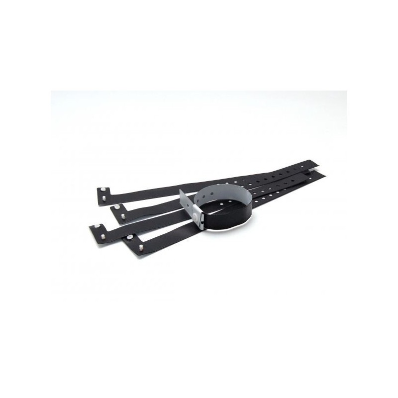 BRAZALETE DE VINILO MATE COLOR NEGRO TIPO \"L\" PK 100 UDS