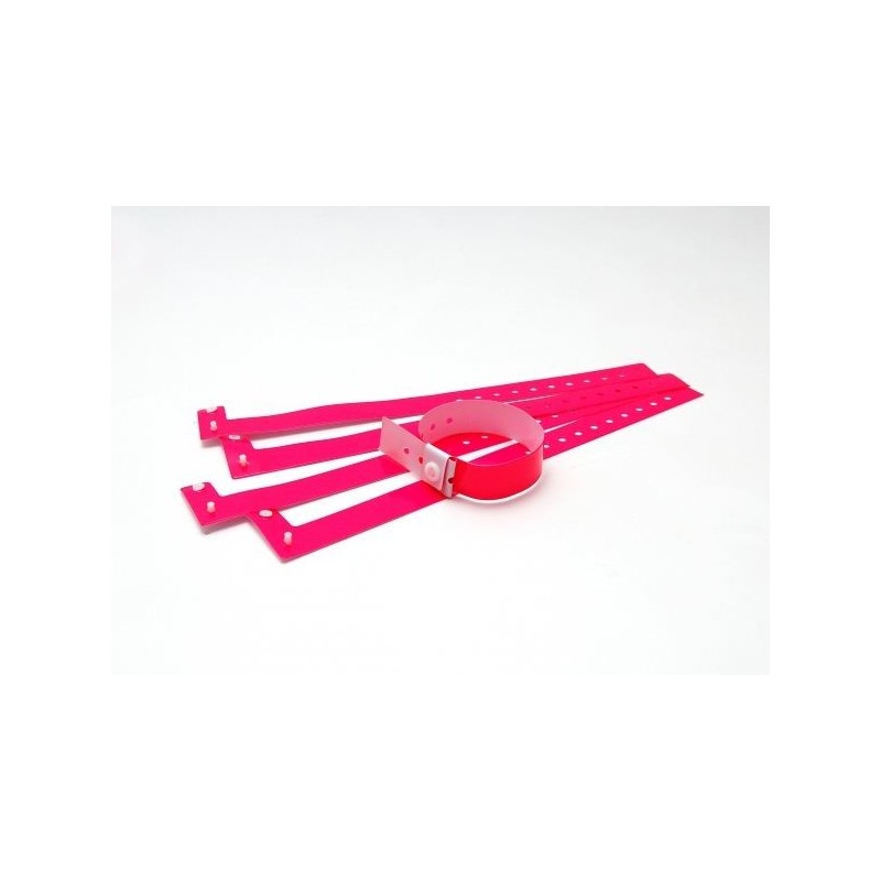 BRAZALETE DE VINILO MATE COLOR CEREZA TIPO \"L\" PK 100 UDS