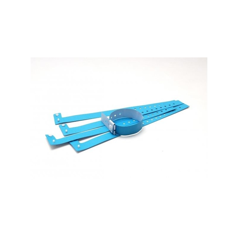 BRAZALETE DE VINILO MATE COLOR AZUL CELESTE TIPO \"L\" PK 100 UDS