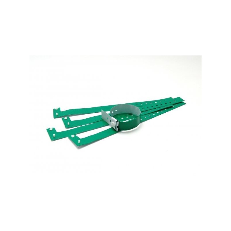BRAZALETE DE VINILO MATE COLOR VERDE TIPO \"L\" PK 100 UDS