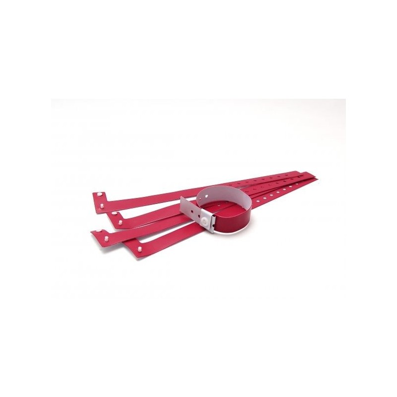 BRAZALETE DE VINILO MATE COLOR GRANATE TIPO \"L\" PK 100 UDS