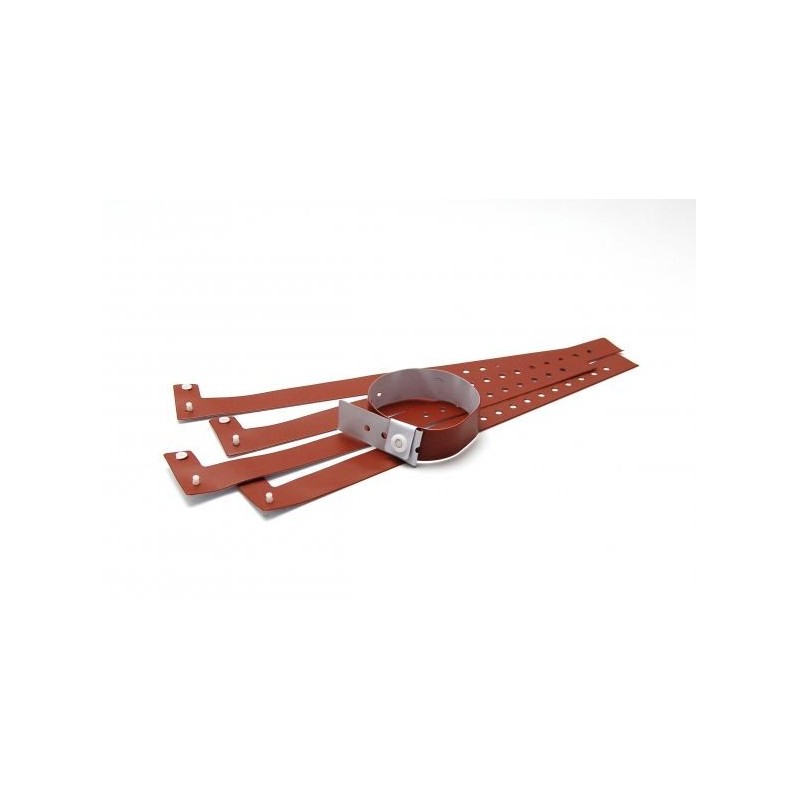 BRAZALETE DE VINILO MATE COLOR MARRÓN TIPO \"L\" PK 100 UDS