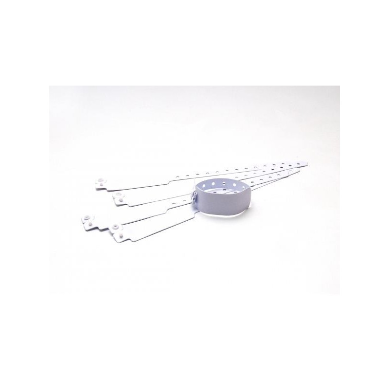 BRAZALETE DE VINILO MATE COLOR BLANCO TIPO \"ANCHO\" PK 100 UDS