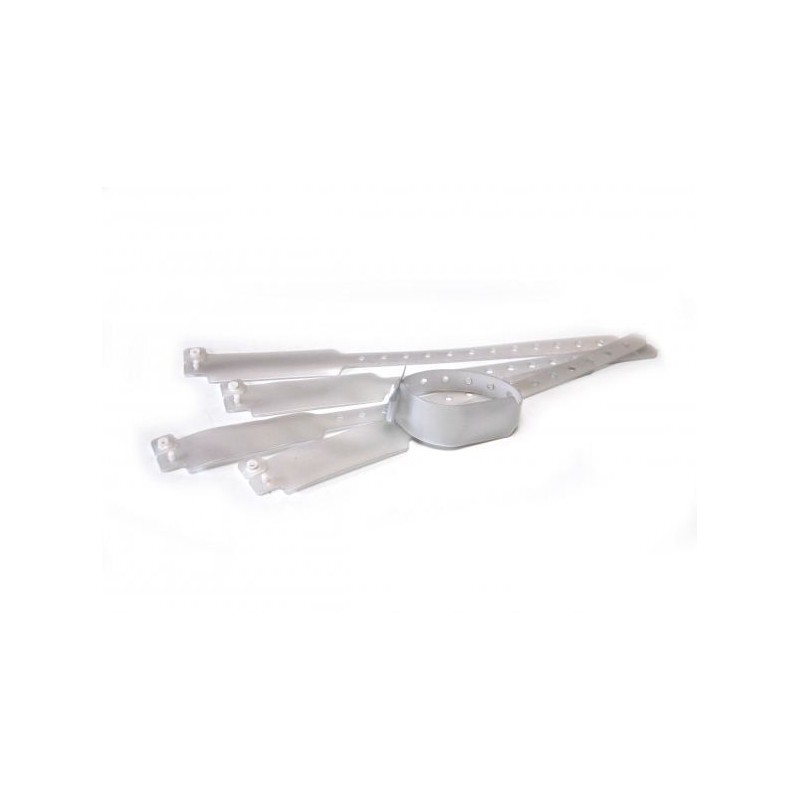 BRAZALETE DE VINILO MATE COLOR PLATA TIPO \"ANCHO\" PK 100 UDS