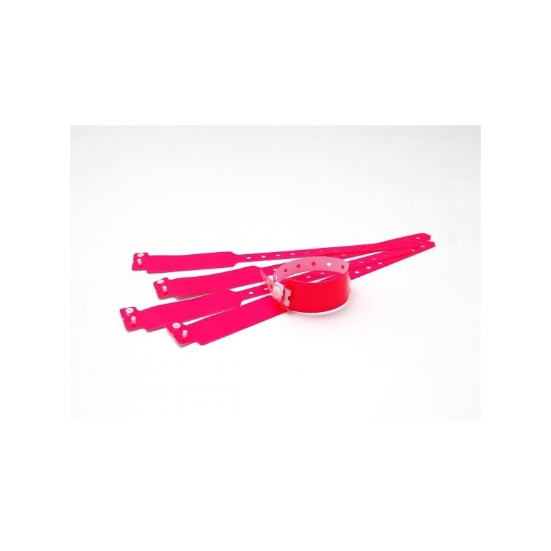 BRAZALETE DE VINILO MATE COLOR ROSA FUERTE TIPO \"ANCHO\" PK 100 UDS
