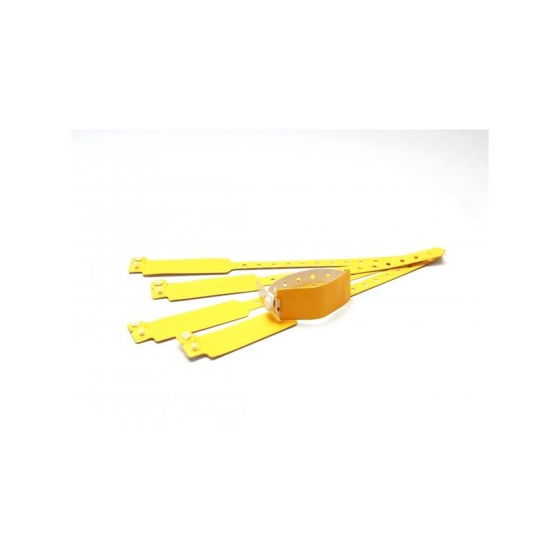 BRAZALETE DE VINILO MATE COLOR AMARILLO TIPO \"ANCHO\" PK 100 UDS