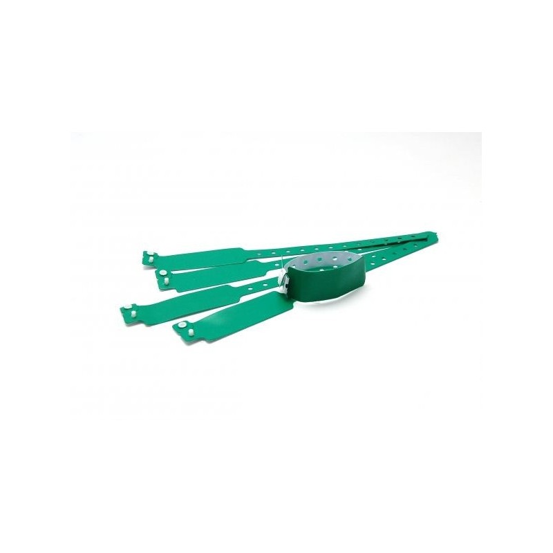 BRAZALETE DE VINILO MATE COLOR VERDE TIPO \"ANCHO\" PK 100 UDS