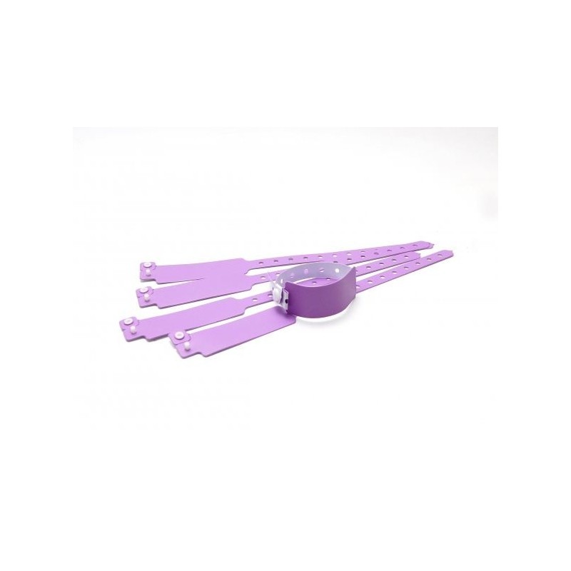 BRAZALETE DE VINILO MATE COLOR MORADO TIPO \"ANCHO\" PK 100 UDS