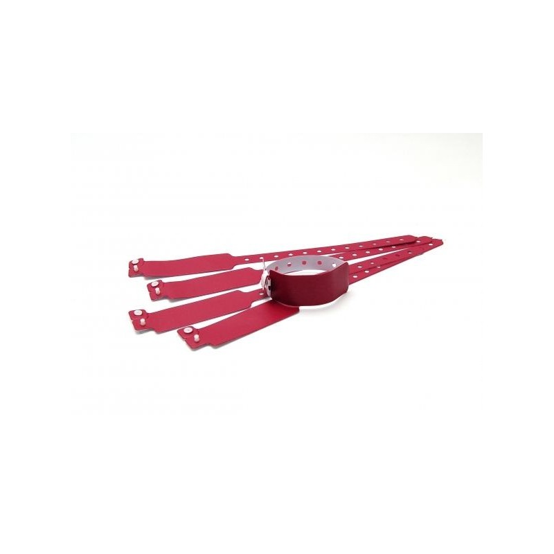 BRAZALETE DE VINILO MATE COLOR GRANATE TIPO \"ANCHO\" PK 100 UDS
