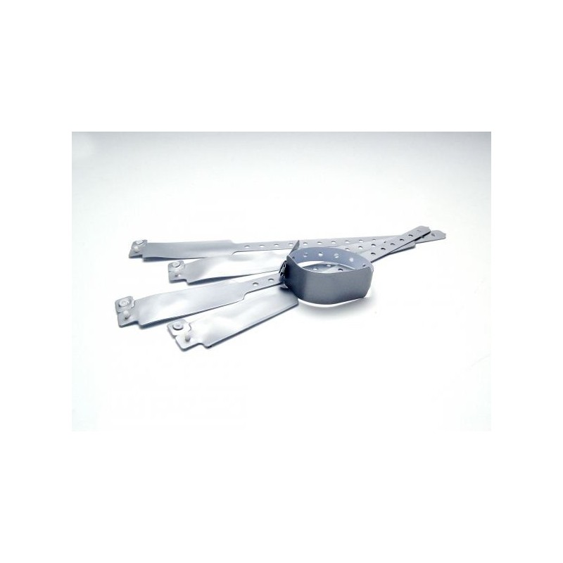 BRAZALETE DE VINILO COLOR PLATA METÁLICO TIPO \"ANCHO\" PK 100 UDS