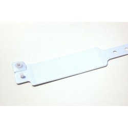 BRAZALETE DE VINILO HOSPITALARIO CON PANEL DE ESCRITURA COLOR BLANCO TAMAÑO ADULTO PK 100 UDS