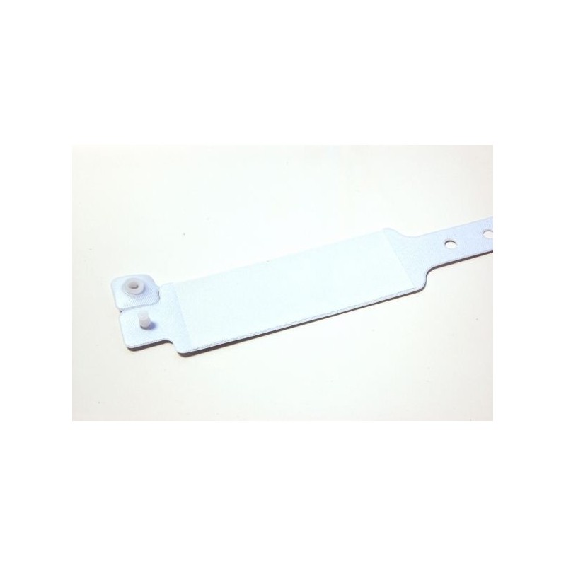 BRAZALETE DE VINILO HOSPITALARIO CON PANEL DE ESCRITURA COLOR BLANCO TAMAÑO ADULTO PK 100 UDS