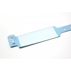 BRAZALETE DE VINILO HOSPITALARIO CON PANEL DE ESCRITURA COLOR AZUL TAMAÑO ADULTO PK 100 UDS