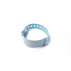 BRAZALETE DE VINILO HOSPITALARIO CON PANEL DE ESCRITURA COLOR AZUL TAMAÑO NIÑO PK 100 UDS