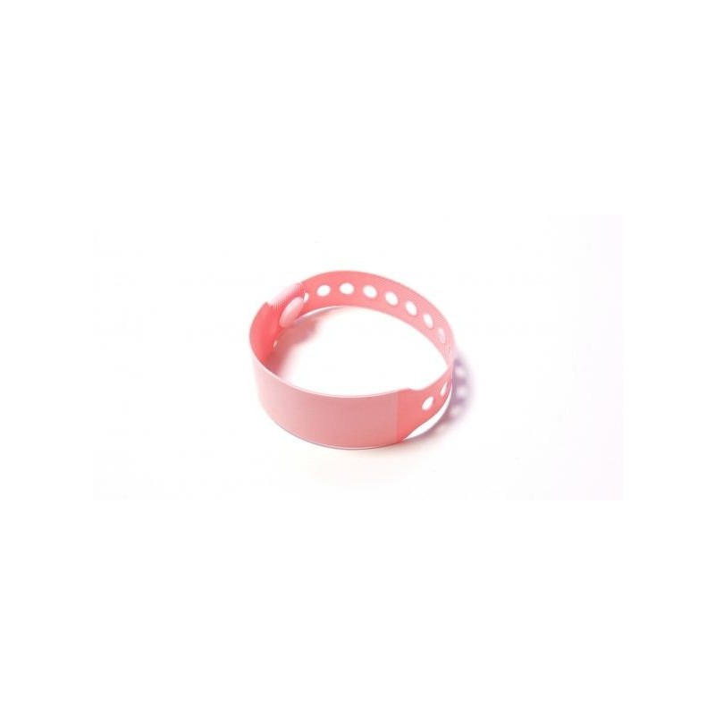 BRAZALETE DE VINILO HOSPITALARIO CON PANEL DE ESCRITURA COLOR ROSA TAMAÑO NIÑO PK 100 UDS
