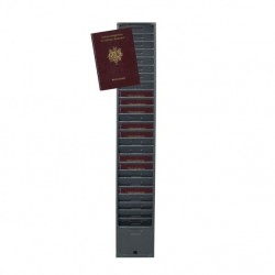 RACK DE PARED PARA 25 PASAPORTES