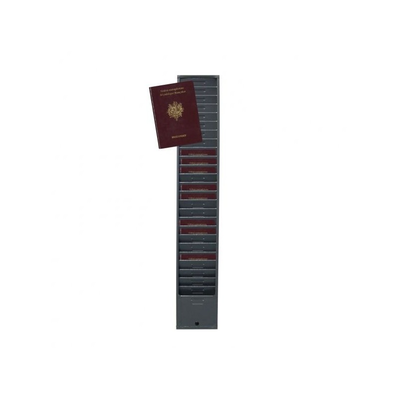 RACK DE PARED PARA 25 PASAPORTES